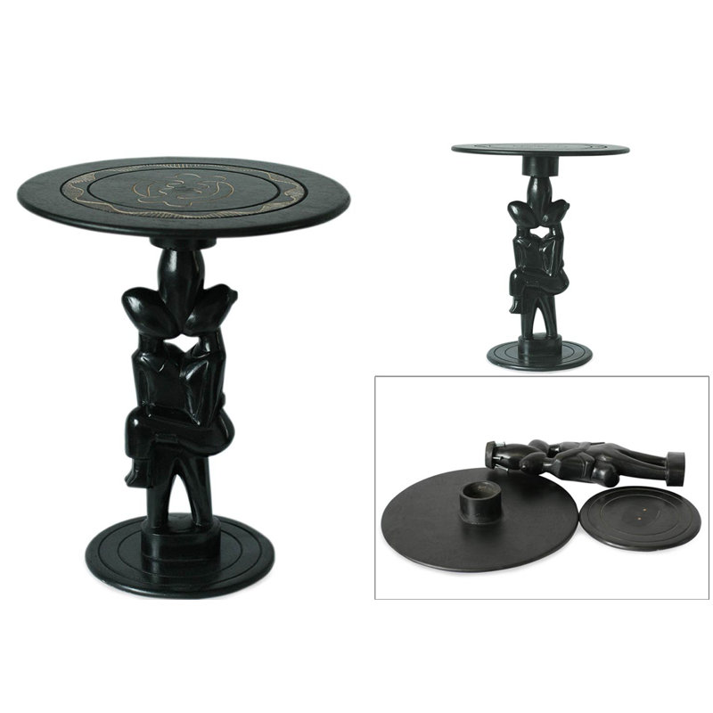 Novica African Sweethearts Wood End Table Wayfair African Sweethearts Wood End Table
