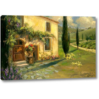 Fleur De Lis Living Tuscan Breeze I No Grapes Wrapped Canvas Acrylic Painting Print Wayfair