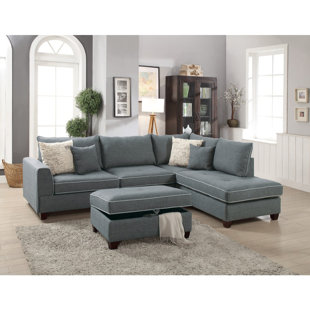 Go to store & view more images Hong Dorris Reversible Sectional with Storage Ottoman by Alcott Hill