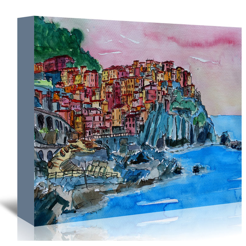 East Urban Home Manarola Cinque Terre Dream Painting Print On