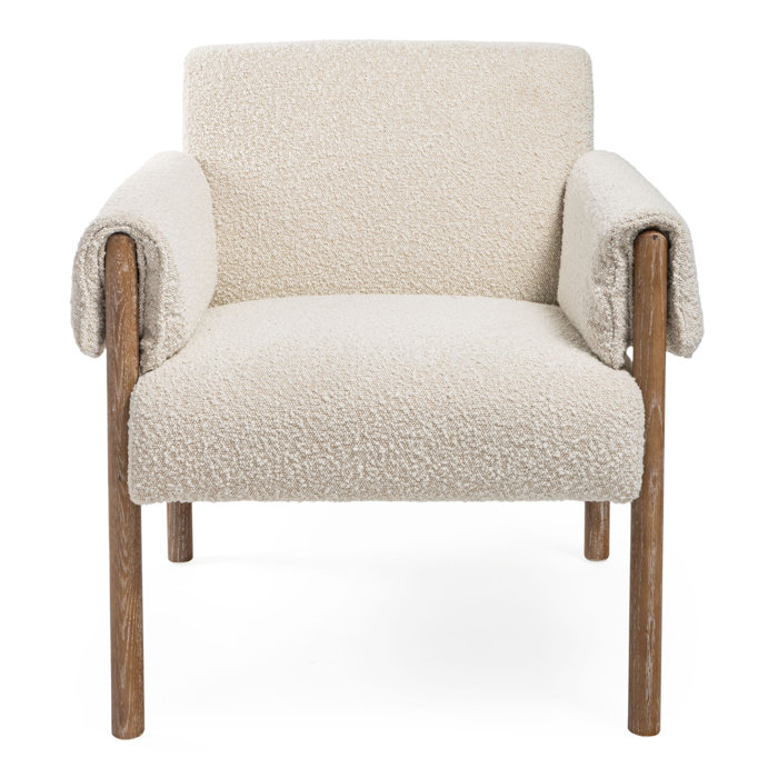 Corrigan Studio® Jalaiah, White Boucle Accent Chair - Wayfair Canada