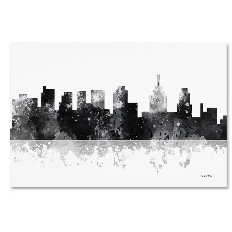 Trademark Art Philadelphia Skyline Bg 1 Marlene Watson Graphic