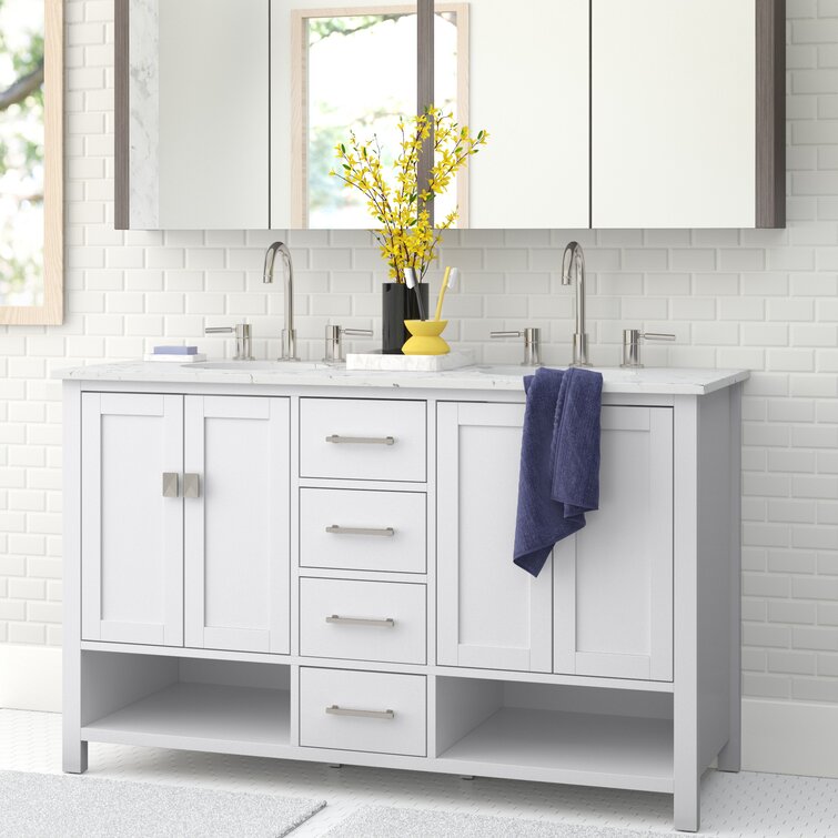 Zipcode Design Skye 60 Double Bathroom Vanity Reviews Wayfair