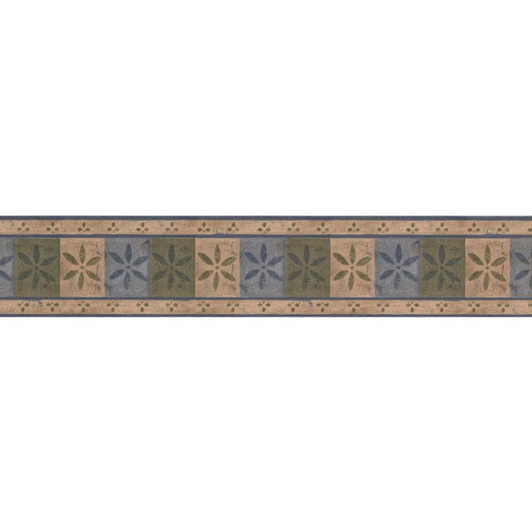 Charlton Home Groh Alternating Colored Blocks Flower 15 L X 5 W