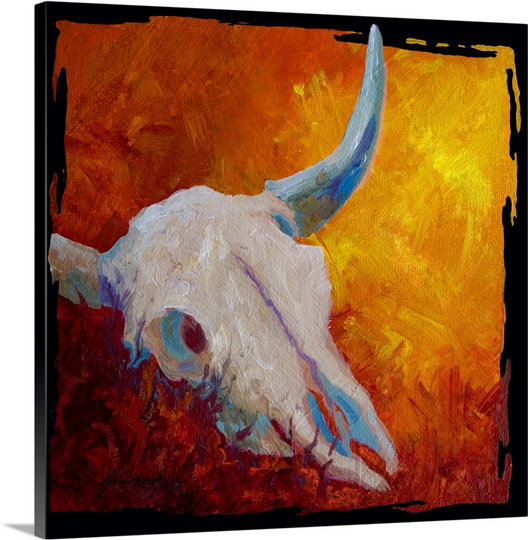 Canvas On Demand Longhorn Skull By Marion Rose Painting Print On