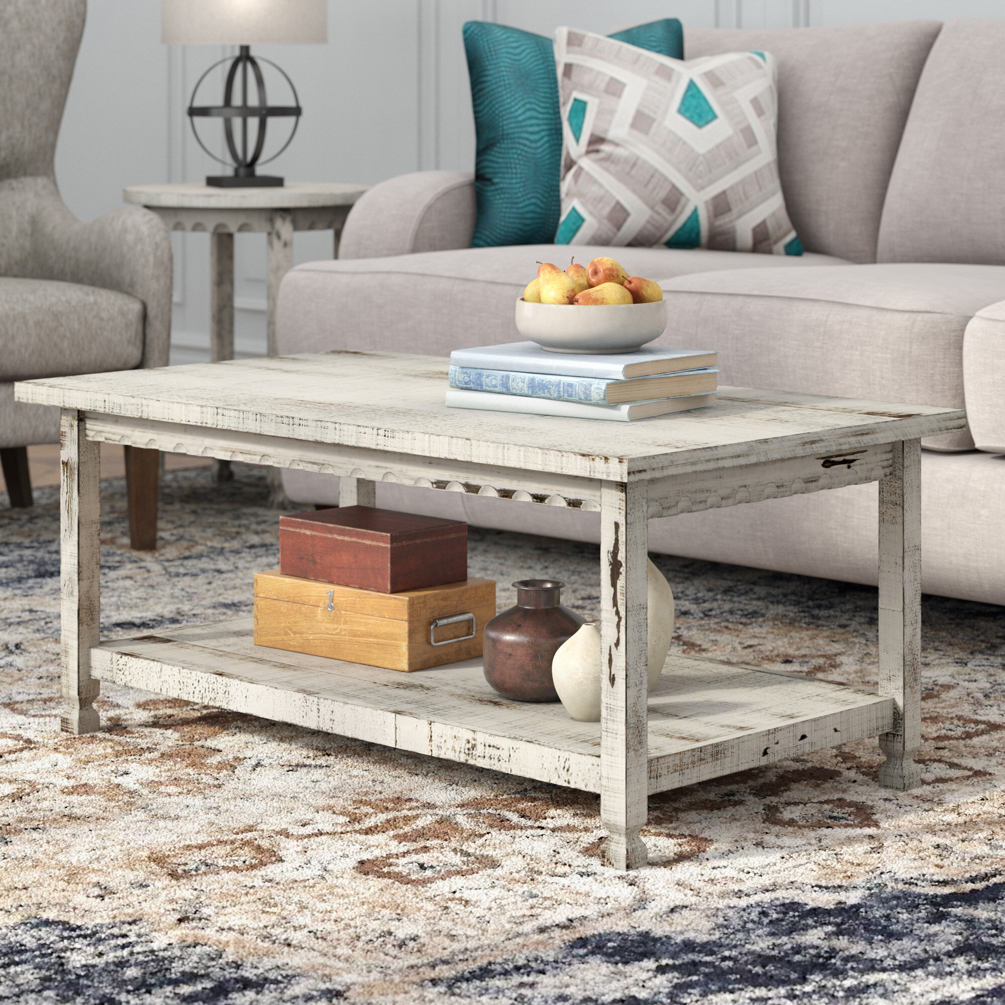 Country Farmhouse White Coffee Tables Youll Love In 2021 Wayfair