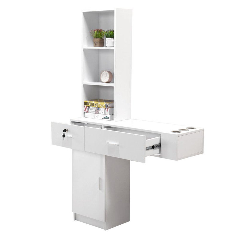 Latitude Run Dockrey Wall Mount Salon Spa Hair Styling Station