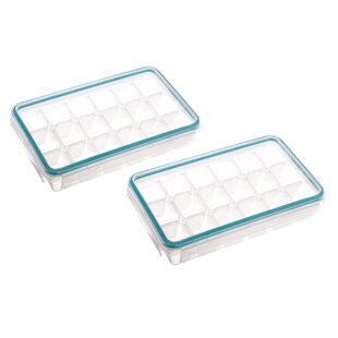 18 Hole Clip And Lock Ice Cube Tray (Set Of 2) By Symple Stuff