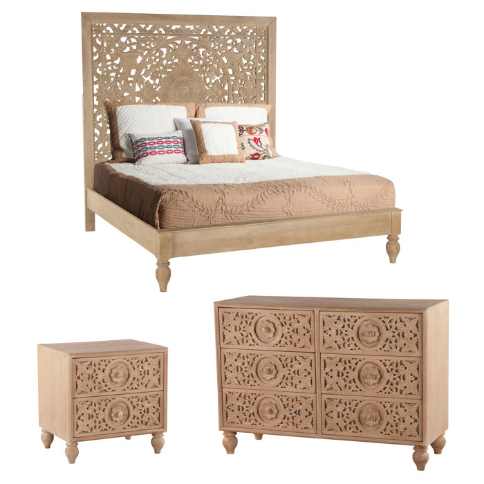 World Interiors Haveli King Platform Configurable Bedroom Set Haveli King Platform Configurable Bedroom Set
