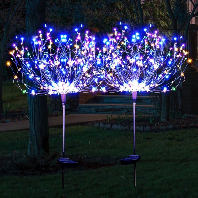 150 LED Solar Firework Lights Multicolor Waterproof Outdoor Path Lawn Decor Lamp 