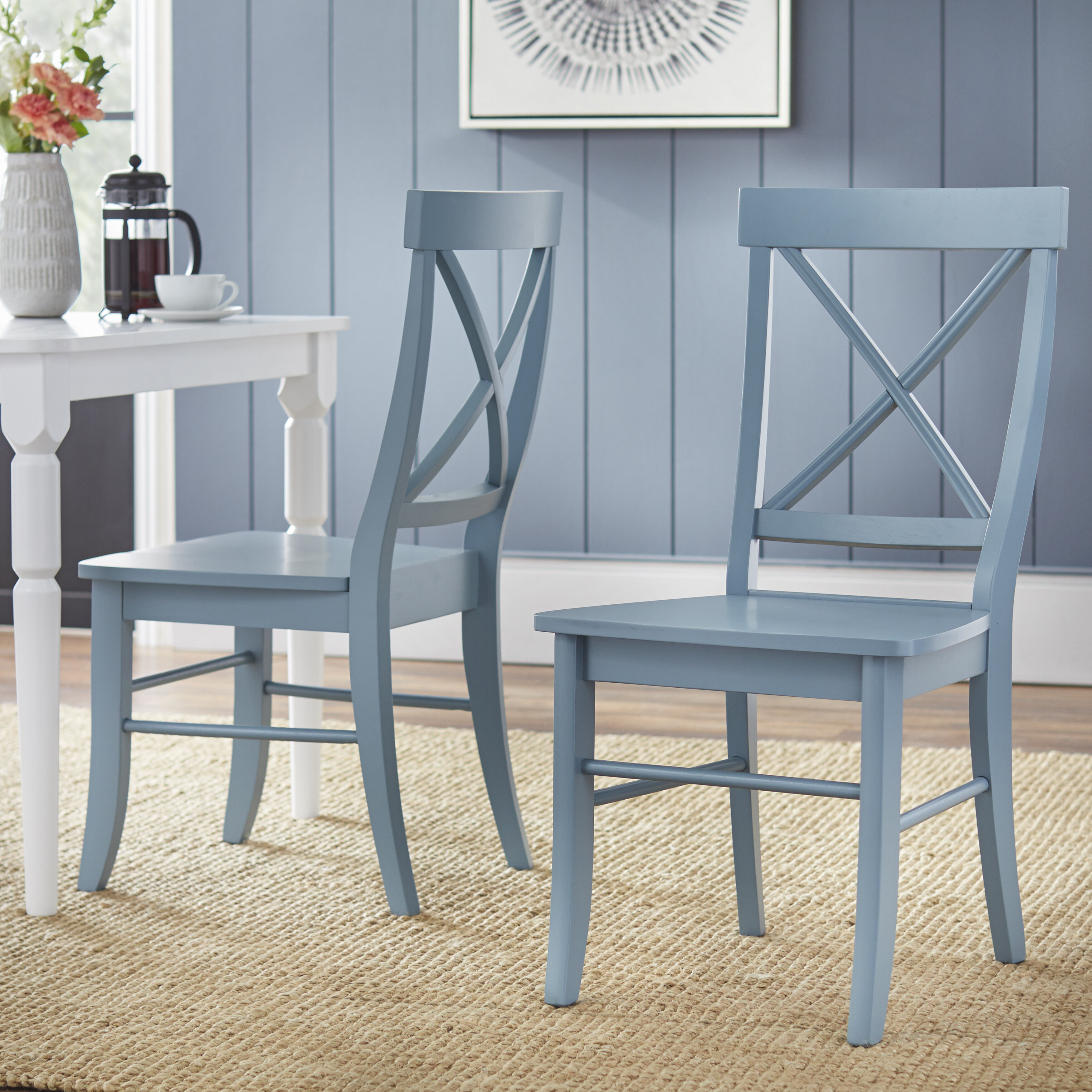 baby blue dining chairs