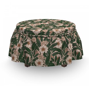 Anemone Plant Ottoman Slipcover (Set Of 2) By East Urban Home