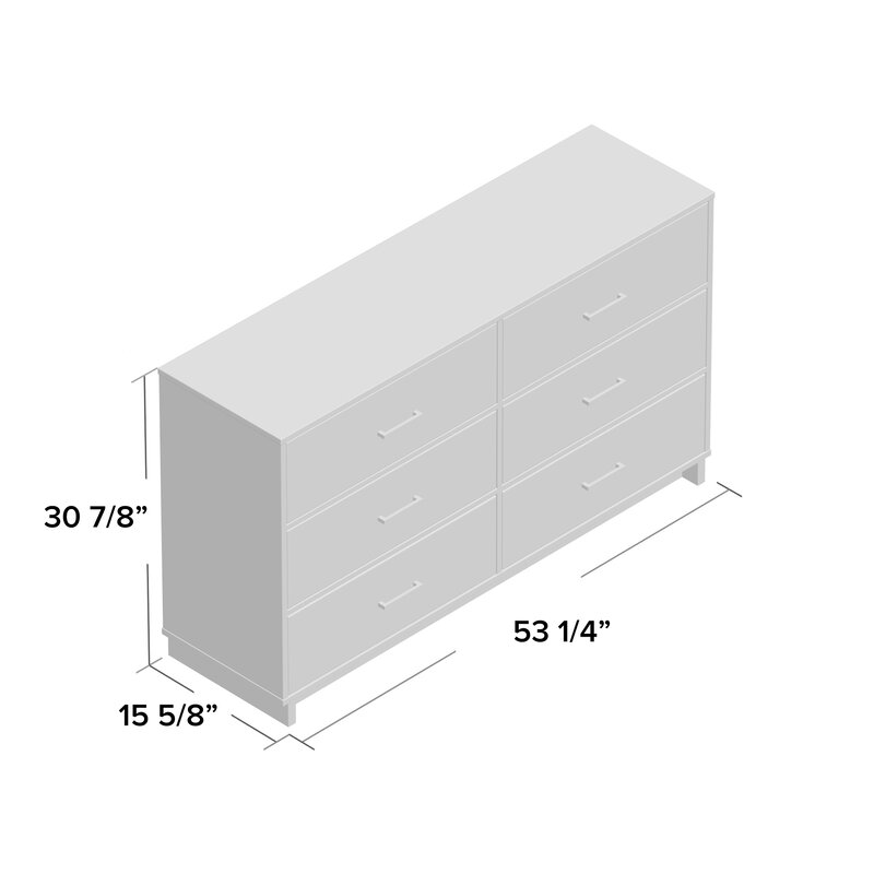 Zipcode Design Chicopee Wood 6 Drawer Double Dresser Reviews