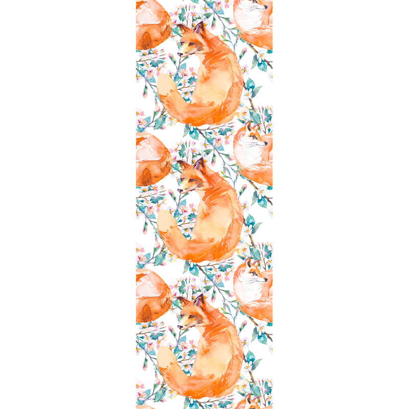 Bungalow Rose Matlock Removable Watercolor Fox Nursery Wallpaper