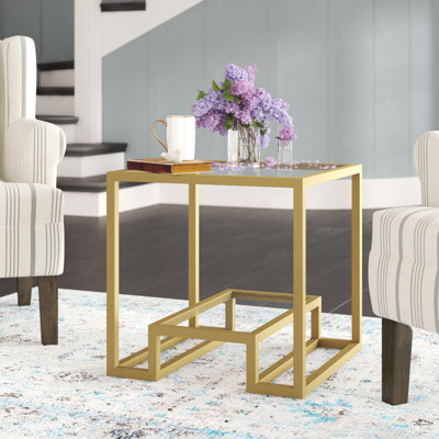 Athena Glass Frame End Table