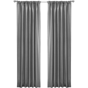 Eline Solid Rod Pocket Curtain Panels (Set of 2)