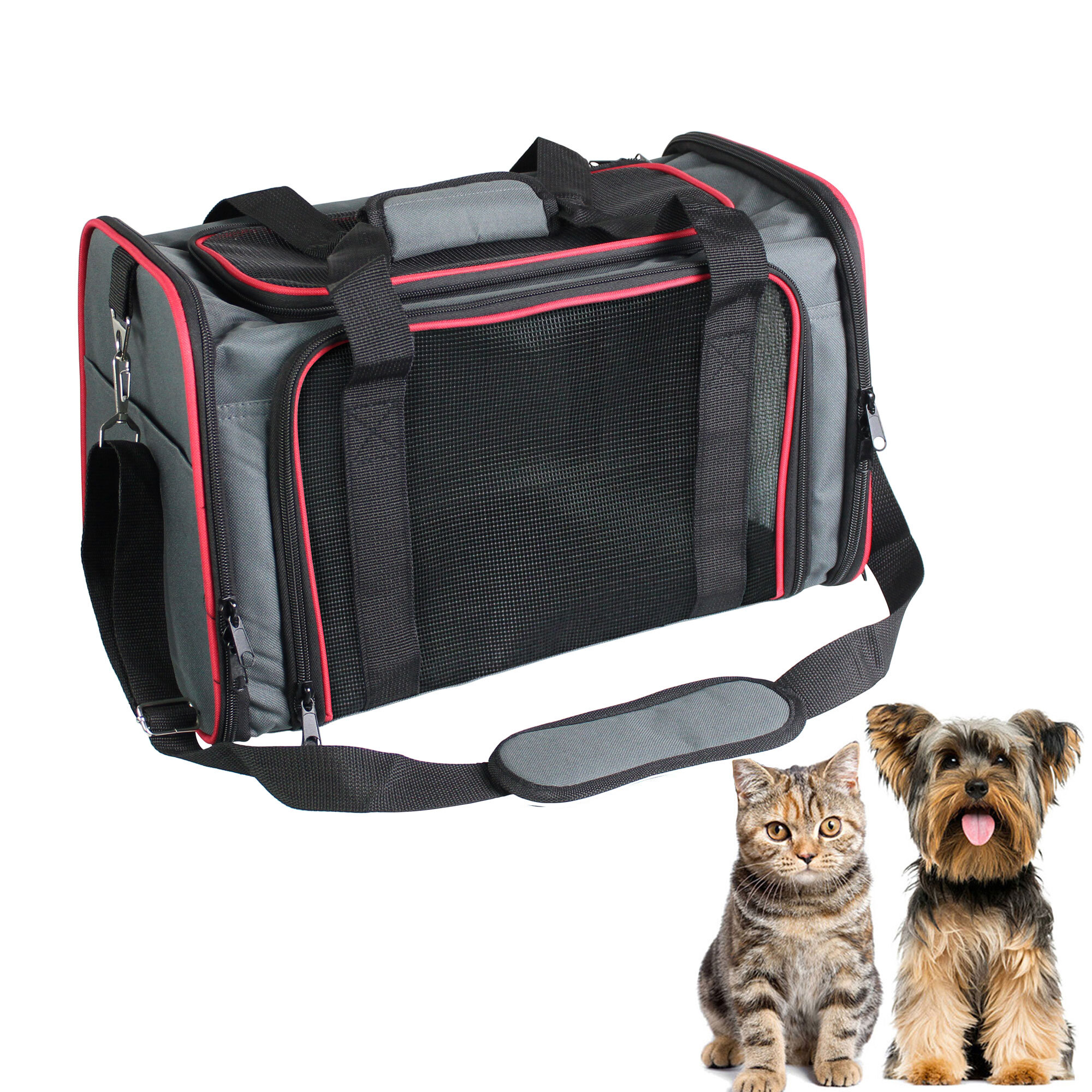 Jespet Soft-Sided Airline-Approved Travel Dog & Cat Carrier Bag & Reviews |  Wayfair