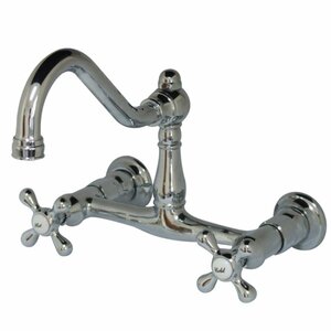 Vintage Double Handle Wall Mounted Vessel Sink Faucet