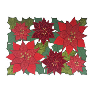 Christmas Allover Rectangular Cutwork Placemat (Set of 4)