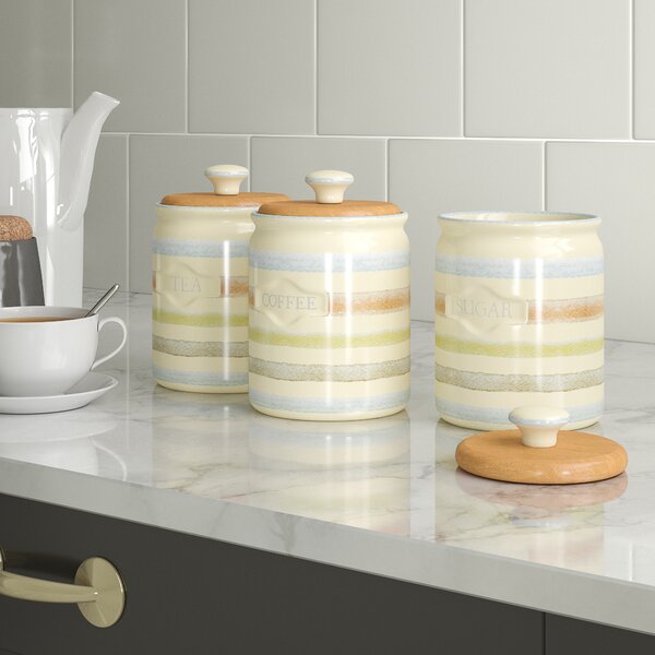 800ml 28 Kitchencraft Classic Collection Striped Ceramic Coffee Storage Jar 