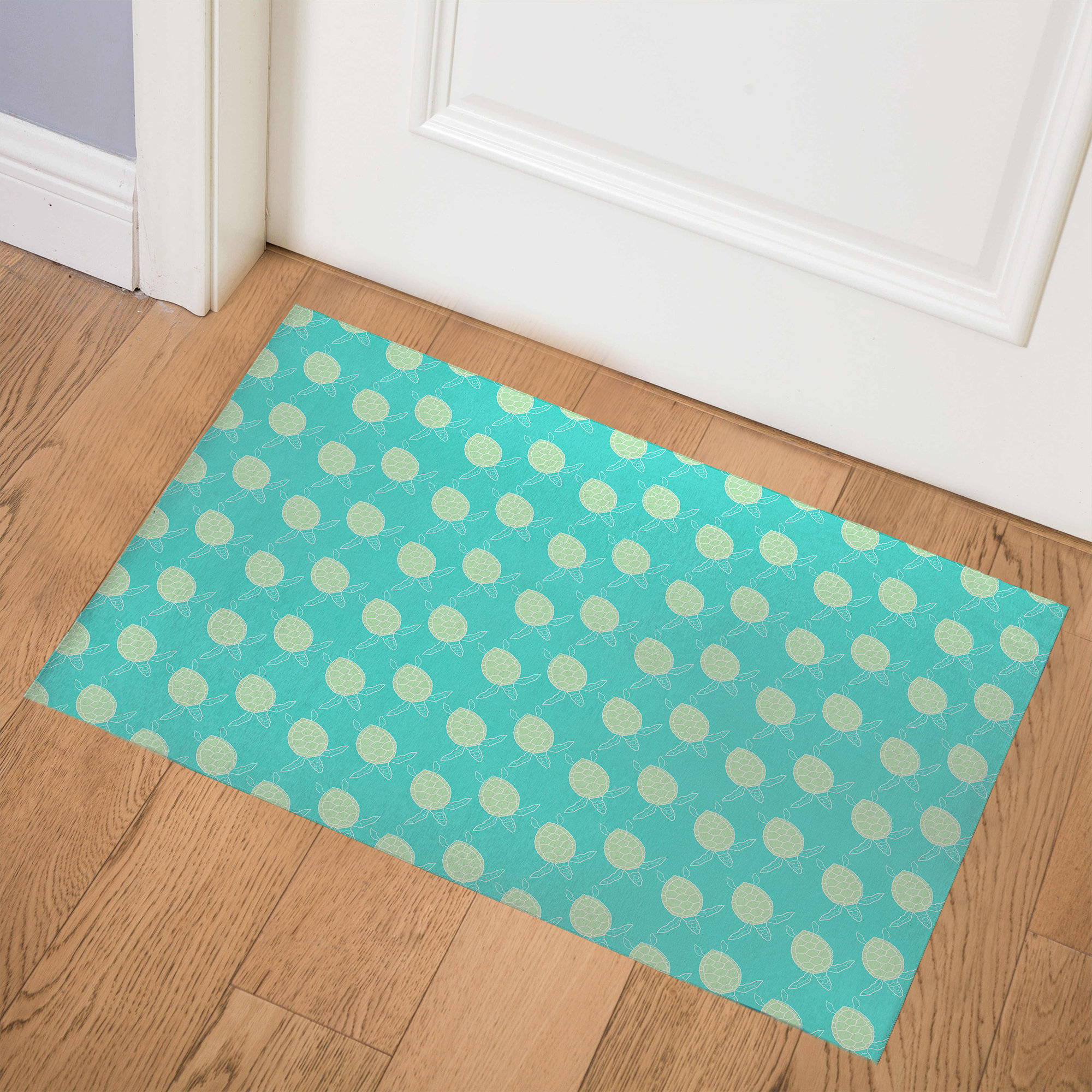 Bayou Breeze Neske Swimming Turtles Indoor Door Mat Wayfair