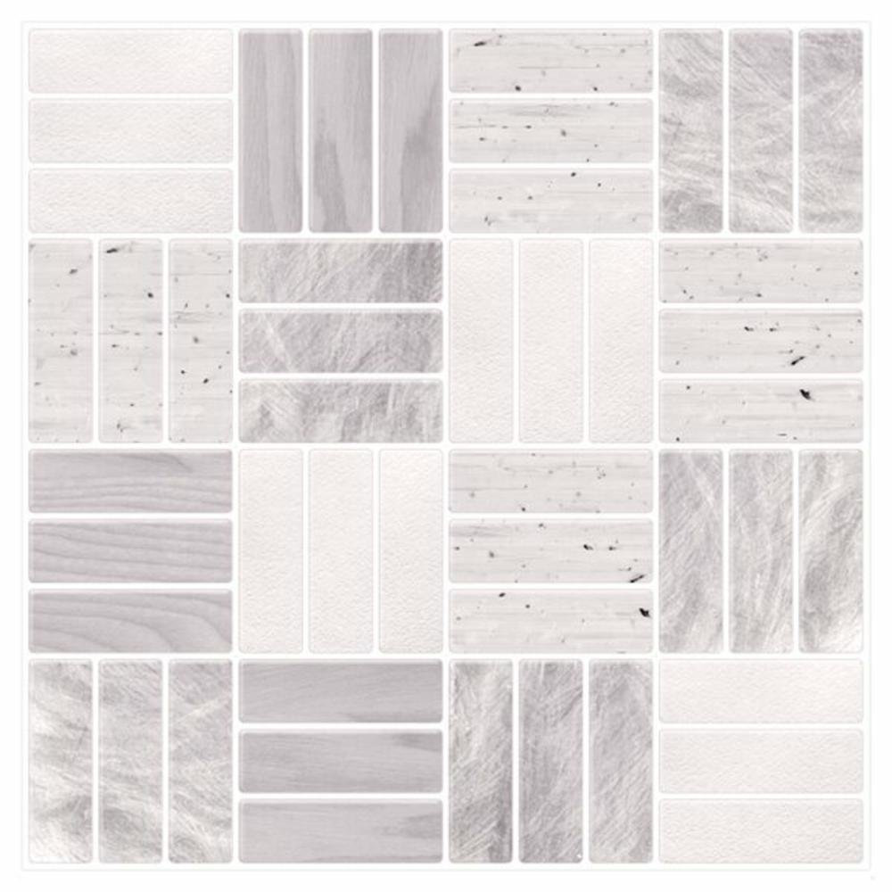 Tictactiles 10 X 10 Pvc Peel Stick Mosaic Tile In Gray Wayfair