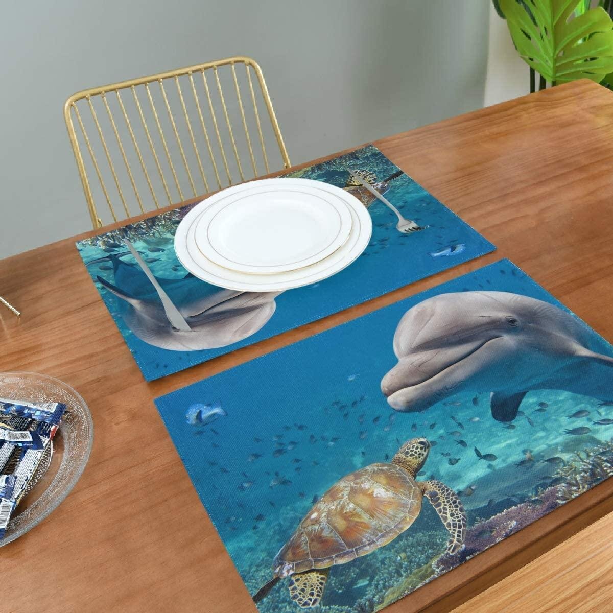Tablemat FAST TRACKED POST Quality Set of 6 Contemporary Sea Life Placemats