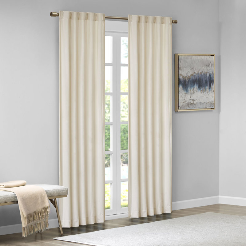 Foundstone Aurora Poly Velvet Solid Room Darkening Rod Pocket Tab