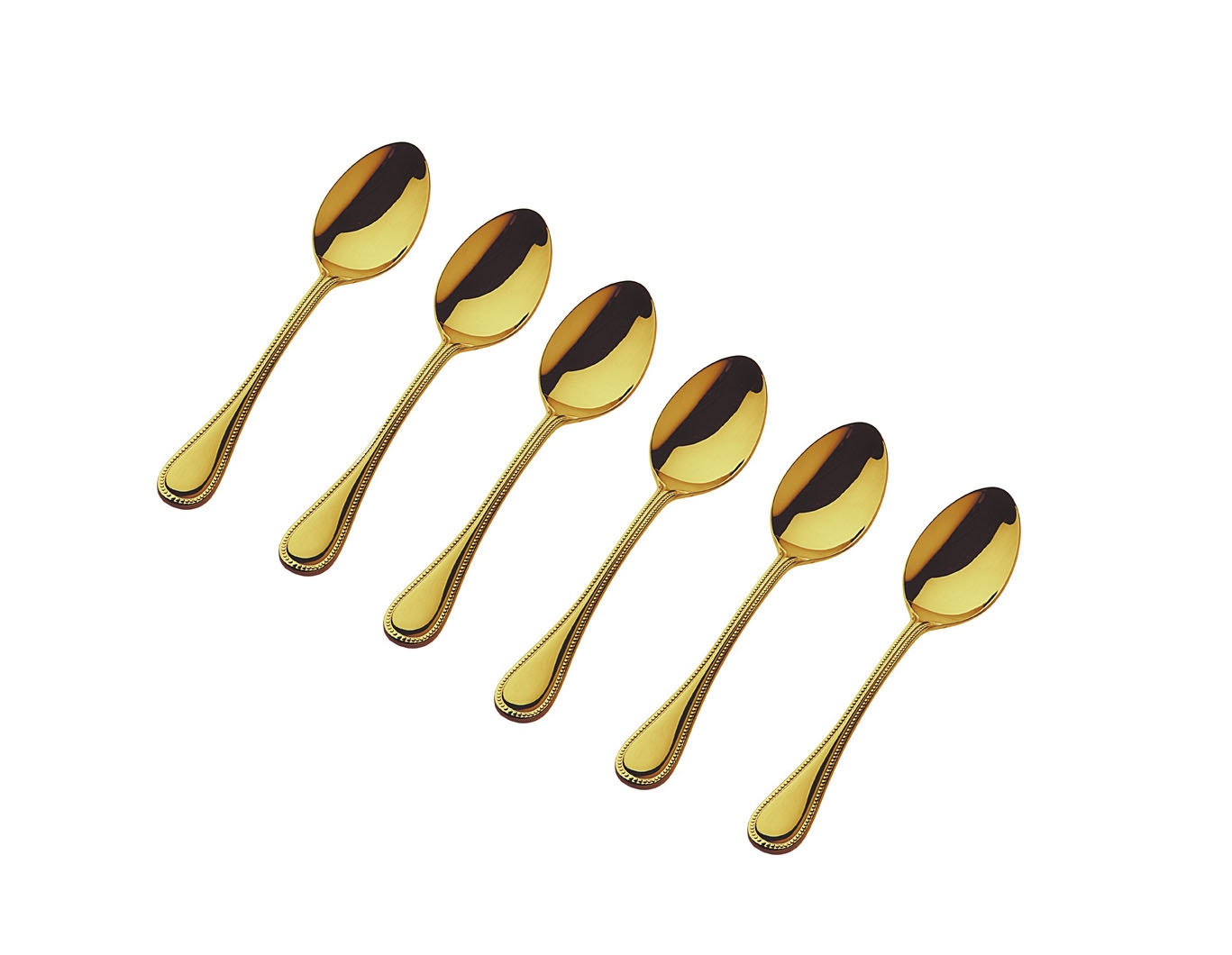 Wayfair Samples Pearl 18/0 Stainless Steel Gold Teaspoons Set Of 6