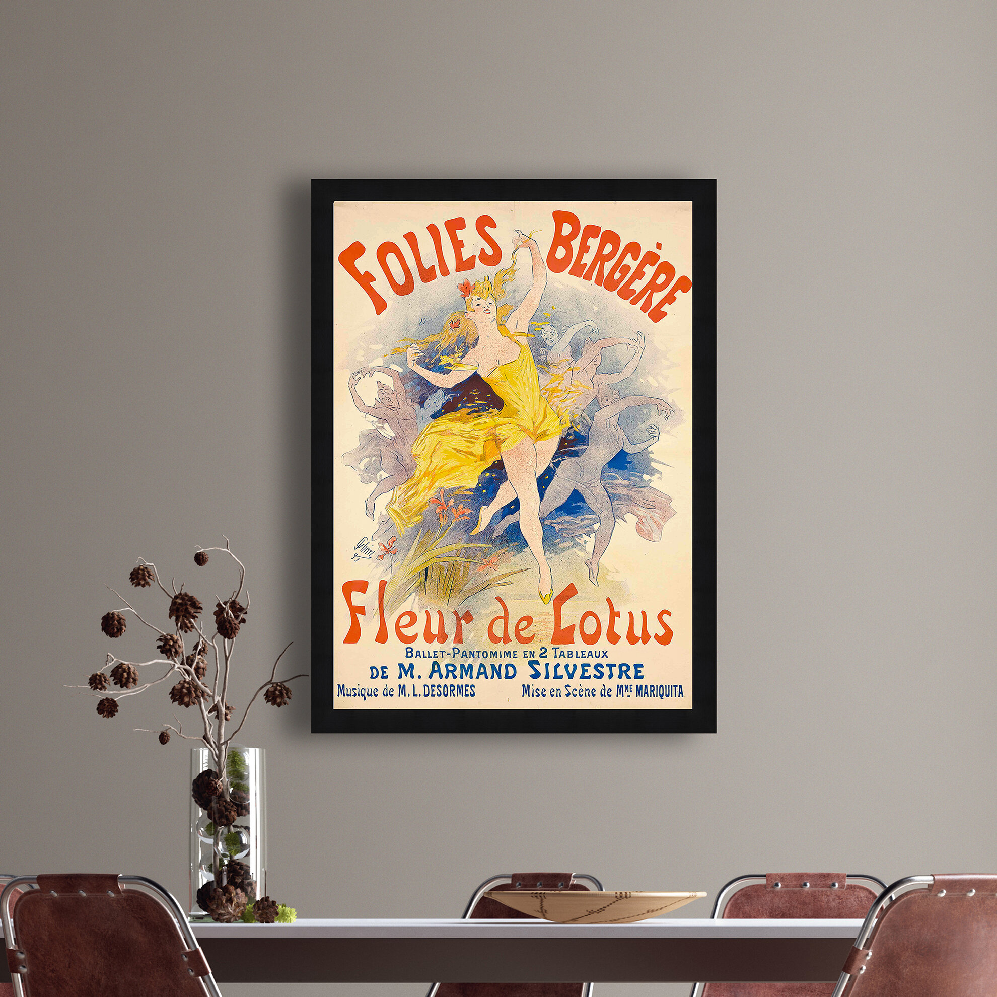 Folies Bergere, Fleur De Lotus by   Picture Frame Graphic Art
