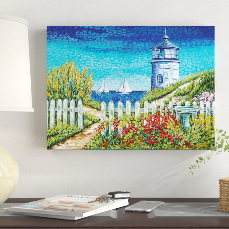 East Urban Home Lighthouse Retreat I Acrylic Painting Print On