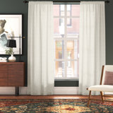 Dax Solid Semi-Sheer Rod Pocket Single Curtain Panel