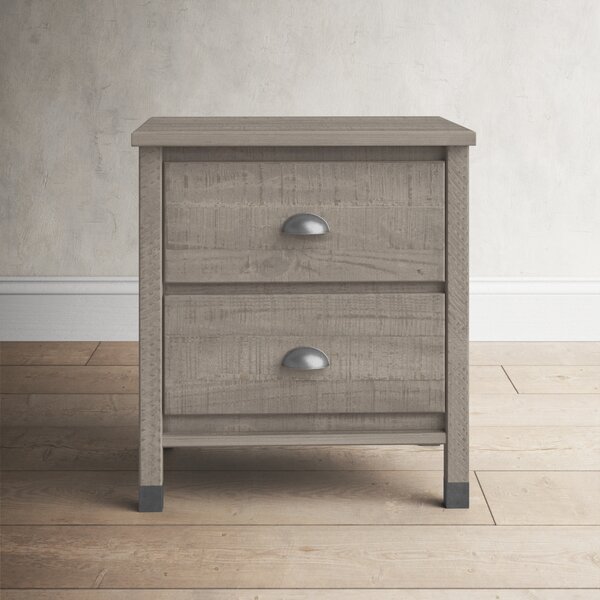 gray wood night stand