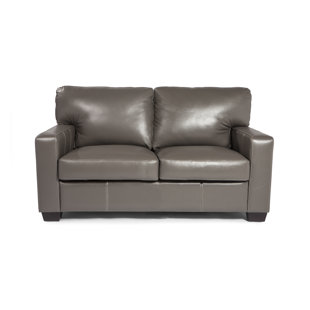 Hillcrest Leather Loveseat by Union Rustic Great price