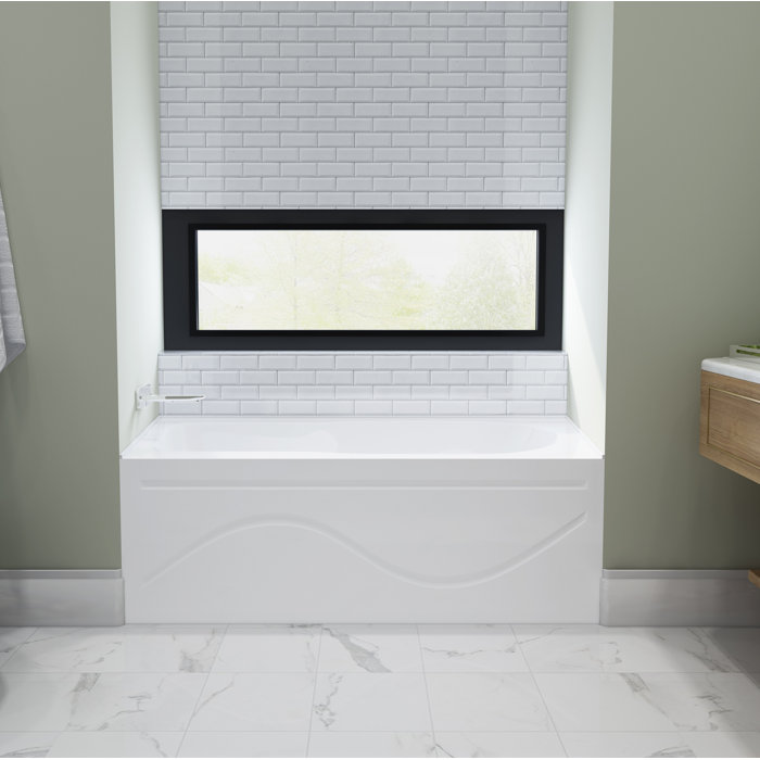 kingston brass 60" x 30" alcove/tile in soaking bathtub | wayfair.ca
