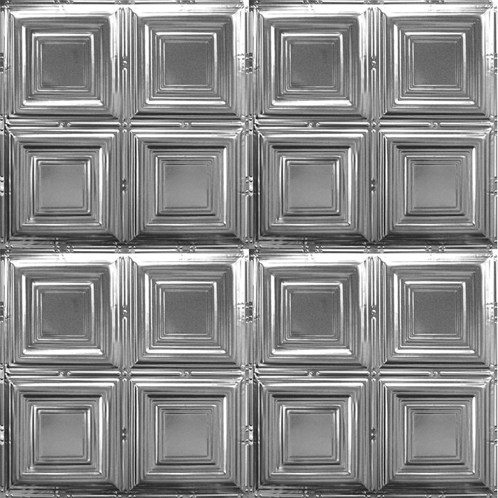 2 Ft X 2 Ft Ceiling Tile In Brushed Satin Nickel