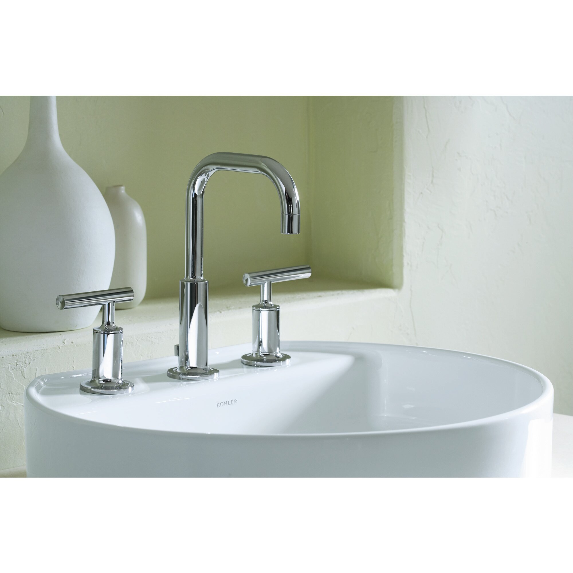Kohler Purist Widespread Bathroom Faucet With Drain Assembly Reviews Wayfair