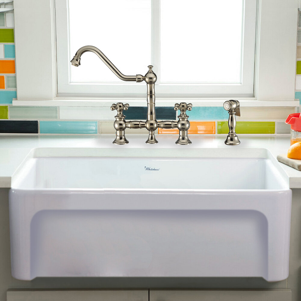 Fireclay 30 L X 20 W Farmhouse Kitchen Sink