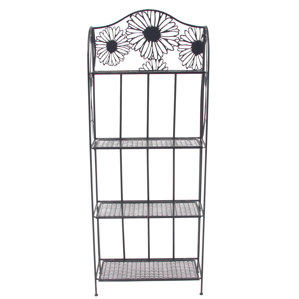 Etna Traditional Iron Floral Inspired 4-Tier Standard Baker's Rack by August Grove