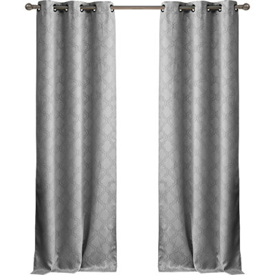 Andover Mills Tyrrell Geometric Blackout Thermal Grommet Curtain