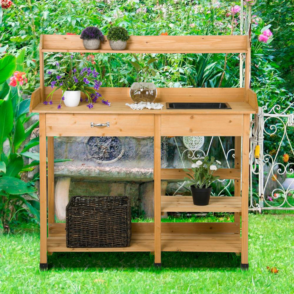 Yaheetech Fir Potting Bench Reviews Wayfair