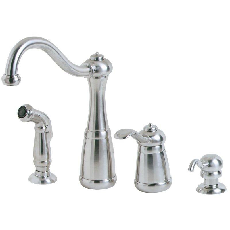 Pfister Marielle Single Handle Kitchen Faucet With Side Spray And