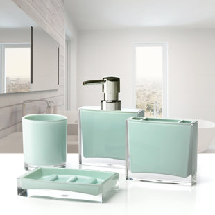 Go to store & view more images Immanuel Iced 4-Piece Bathroom Accessory Set