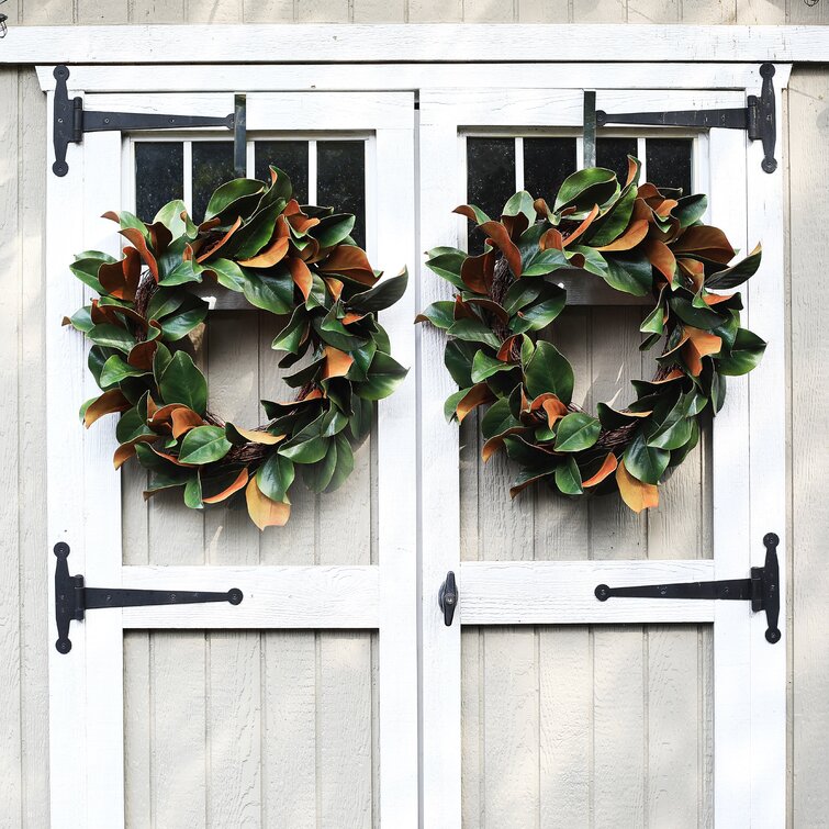 Cheery Front Door Farmhouse Zinnia Wreath