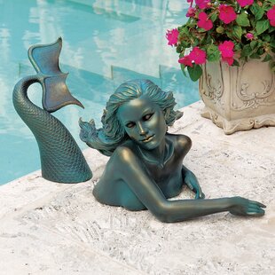 Green Mermaid Girl Sitting Figurine 3.75" High Resin New In Box! 