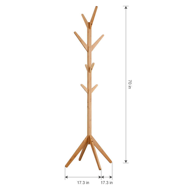 cream wooden coat stand