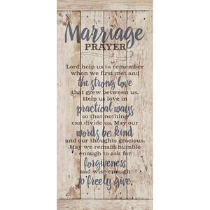 'Marriage Prayeru2026' Textual Art Plaque