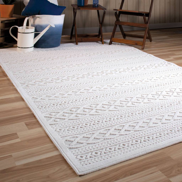 Borst Ivory Indoor Outdoor Area Rug Reviews Birch Lane