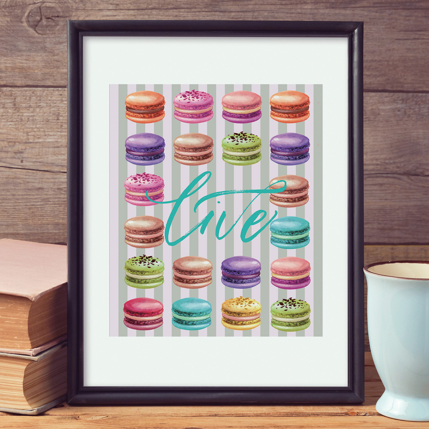 Ebern Designs Tryphosa Macaroon Desserts Wall Decal Wayfair