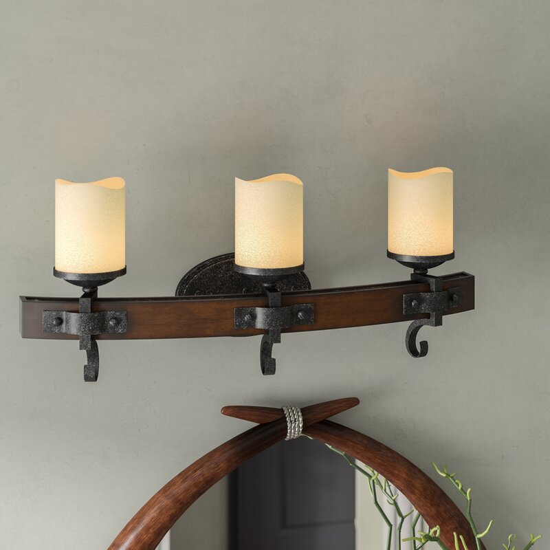 Loon Peak Cowan 3 Light Black Iron Vanity Light Reviews Wayfair Ca